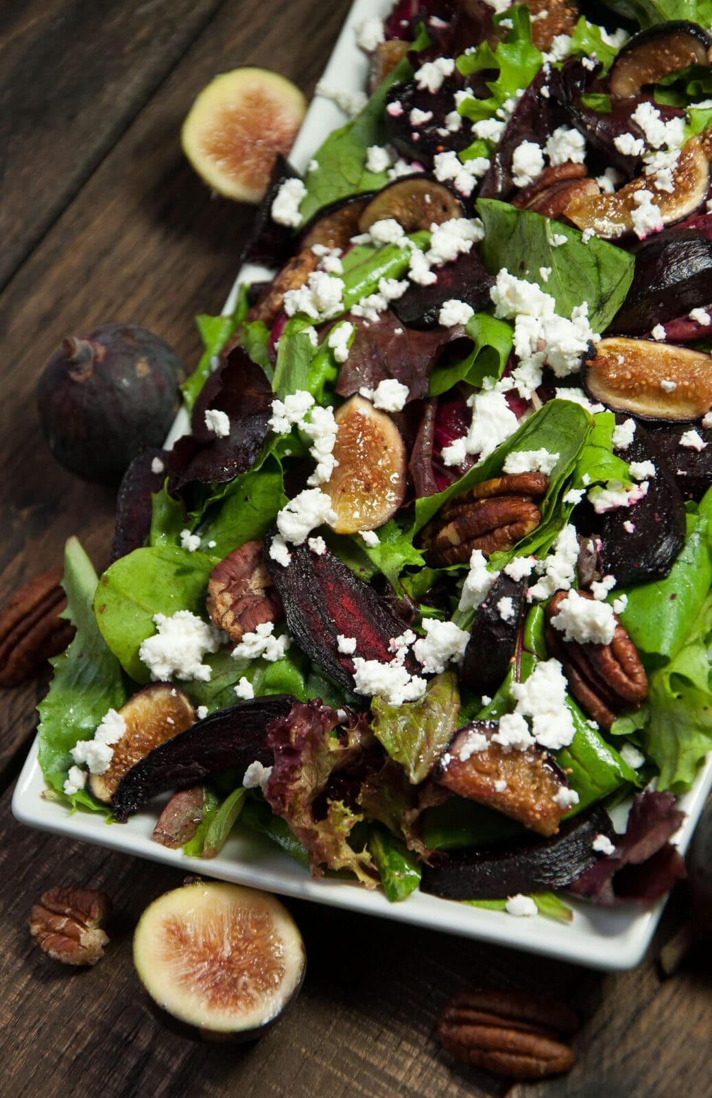 Beet Salad with Feta and Figs - Feasting not Fasting